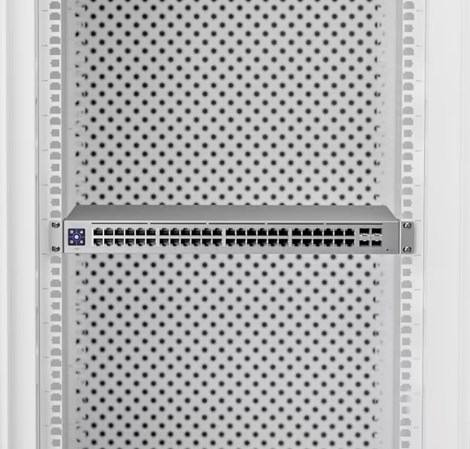 Ubiquiti UniFi Managed 48-port Gigabit Switch, 4×10G SFP+, Touchscreen LCD, Rackmount (USW-PRO-48)