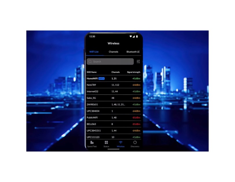 Ubiquiti WiFiMan Wizard - 2.4 GHz & 5GHz unlicensed band scanning, 240 minutes continous scanning battery life, BLE pairing, USB-C charging, iPhone Magsafe attachable support