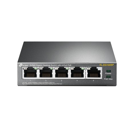TP-Link 5-port Gigabit PoE+ preklopnik (Switch) 5×10/100/1000M RJ45 ports, 1×PoE++ In, 4xPoE+ Out ports, metalno kućište