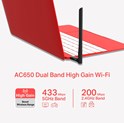 Mercusys AC650 bežični High-Gain Dual-Band USB adapter, 200Mbps/433Mbps (2.4GHz/5GHz), 802.11a/b/g/n/ac, 5dBi antena