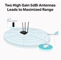 Mercusys MW300UH bežični High-Gain USB adapter, 300Mbps (2.4GHz), 802.11n/g/b, 2×2 MIMO, 2×5dBi antena