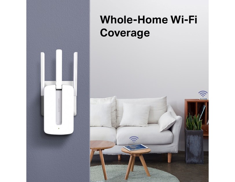 Mercusys MW300RE bežični pojačivač dometa (Range Extender) 300Mbps, (2.4GHz), 802.11b/g/n, 3×vanjska antena fiksna, WPS tipka