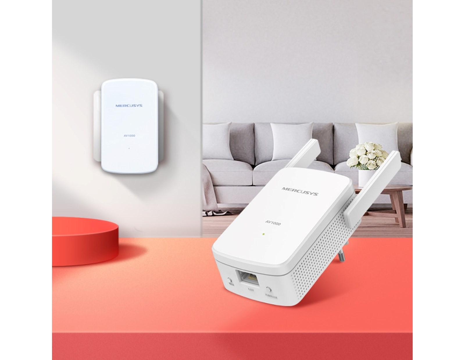 Mercusys AV1000 Powerline Gigabit mrežni adapter, 1000Mbps, HomePlug AV2 (MP510 & MP500) 