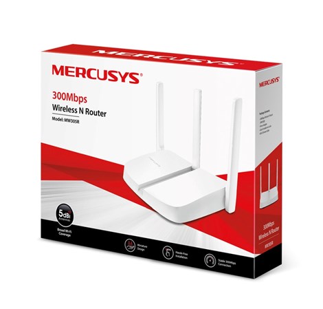 Mercusys MW305R bežični N usmjerivač (Router) 300Mbps (2.4GHz), 802.11n/g/b, 1×WAN, 3×LAN, 3×fiksna antena