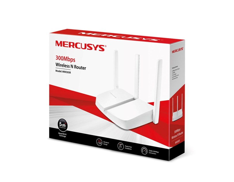 Mercusys MW305R bežični N usmjerivač (Router) 300Mbps (2.4GHz), 802.11n/g/b, 1×WAN, 3×LAN, 3×fiksna antena