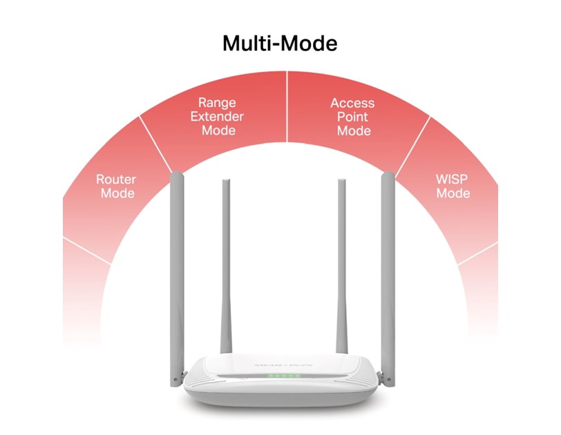 Mercusys MW325R bežični N usmjerivač (Router) 300Mbps (2.4GHz), 802.11n/g/b, 1×WAN , 4×LAN, 4×fiksna antena
