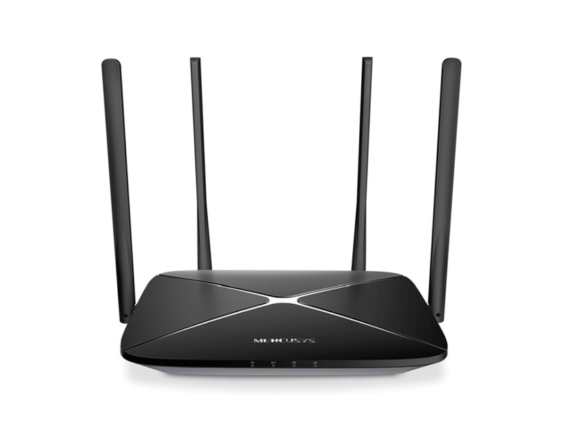 Mercusys AC1200 bežični usmjerivač (Dual-Band Gigabit Router) 300Mbps/867Mbps (2.4GHz/5GHz), 802.11ac/b/g/n, 1×G-WAN, 4×G-LAN, 4 x fiksne antene