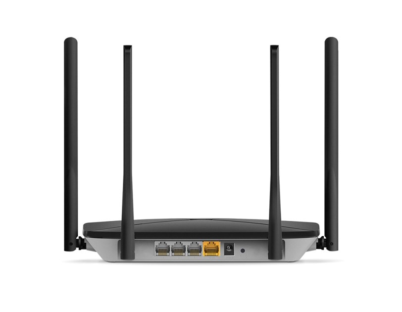 Mercusys AC1200 bežični usmjerivač (Dual-Band Gigabit Router) 300Mbps/867Mbps (2.4GHz/5GHz), 802.11ac/b/g/n, 1×G-WAN, 4×G-LAN, 4 x fiksne antene