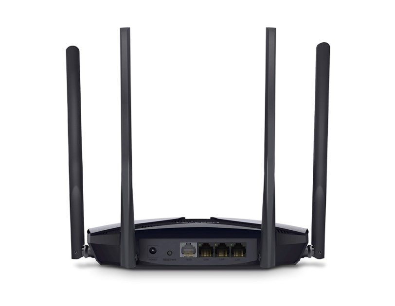 Mercusys MR70X AC1800X bežični usmjerivač (Dual-Band WiFi6 Router) 574Mbps/1201Mbps (2.4GHz/5GHz), 802.11ax/ac/a/b/g/n, 3×G-LAN, 1×G-WAN, MU-MIMO, 4×5 dBi fiksne omni-direkcione antene