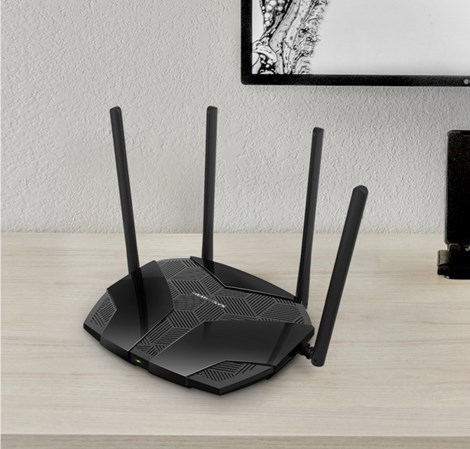 Mercusys MR70X AC1800X bežični usmjerivač (Dual-Band WiFi6 Router) 574Mbps/1201Mbps (2.4GHz/5GHz), 802.11ax/ac/a/b/g/n, 3×G-LAN, 1×G-WAN, MU-MIMO, 4×5 dBi fiksne omni-direkcione antene