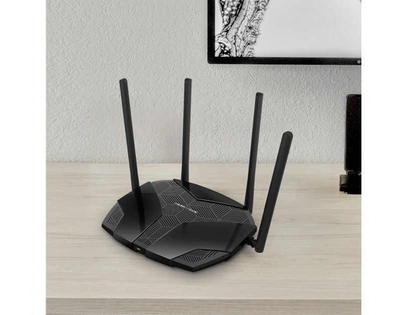 Mercusys MR70X AC1800X bežični usmjerivač (Dual-Band WiFi6 Router) 574Mbps/1201Mbps (2.4GHz/5GHz), 802.11ax/ac/a/b/g/n, 3×G-LAN, 1×G-WAN, MU-MIMO, 4×5 dBi fiksne omni-direkcione antene