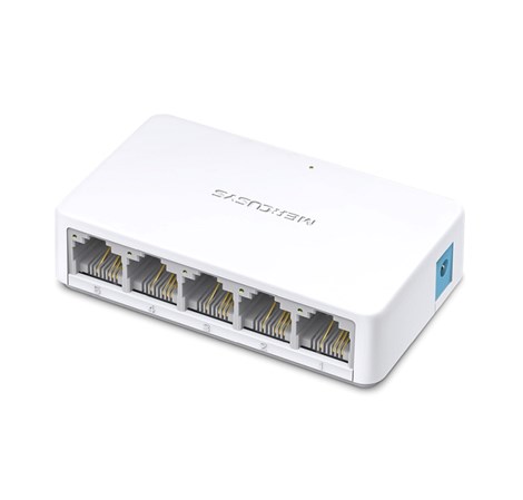 Mercusys 5-port mini Desktop preklopnik (Switch), 5×10/100M RJ45 ports, plastično kućište