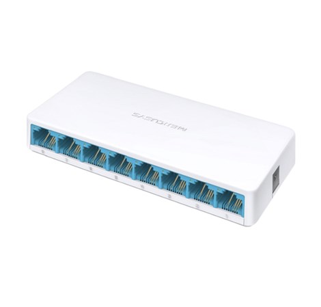 Mercusys 8-port mini Desktop preklopnik (Switch), 8×10/100M RJ45 ports, plastično kućište