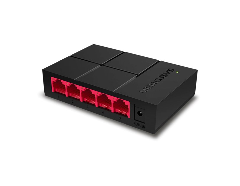 Mercusys 5-port Gigabit mini Desktop preklopnik (Switch), 5×10/100/1000M RJ45 ports, plastično kućište