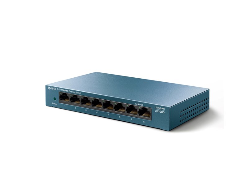 TP-Link 8-Port 10/100/1000Mbps Desktop Network preklopnik (Switch) Auto-Negotiation RJ45, Auto-MDI/MDIX, metalno kučište