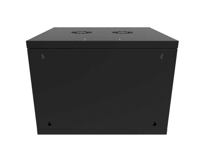 Canovate 6U 600x450x376 SINGLE zidni ormar s bočnim stranama koje se mogu otvoriti izvana, crni (WS3O-9-066DF)