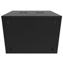 Canovate 6U 600x450x376 SINGLE zidni ormar s bočnim stranama koje se mogu otvoriti izvana, crni (WS3O-9-066DF)