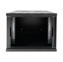 Canovate 12U 600x560x631 SINGLE zidni ormar s bočnim stranama koje se mogu otvoriti izvana, crni (WS3O-9-1265F)