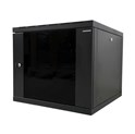 Canovate 12U 600x600x631 SINGLE zidni ormar s bočnim stranama koje se mogu otvoriti izvana, crni (WS3O-9-1266F)