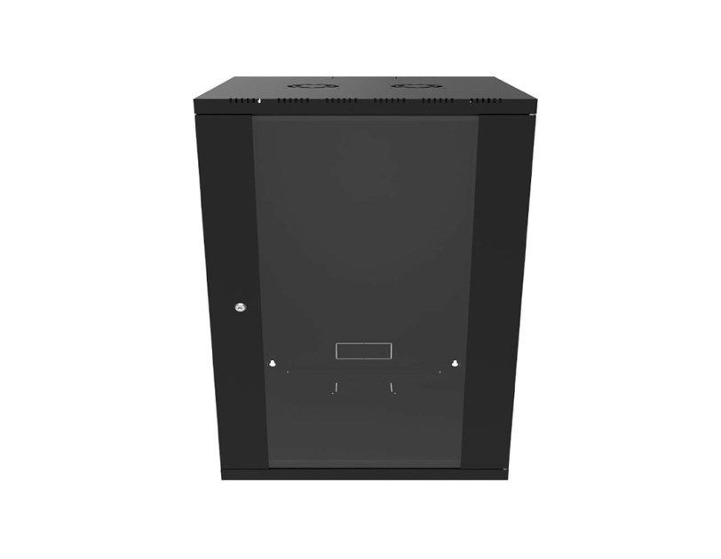 Canovate 15U 600x600x765 SINGLE zidni ormar s bočnim stranama koje se mogu otvoriti izvana, crni (WS3O-9-1566F)