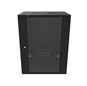Canovate 15U 600x600x765 SINGLE zidni ormar s bočnim stranama koje se mogu otvoriti izvana, crni (WS3O-9-1566F)