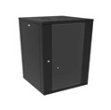 Canovate 15U 600x600x765 SINGLE zidni ormar s bočnim stranama koje se mogu otvoriti izvana, crni (WS3O-9-1566F)