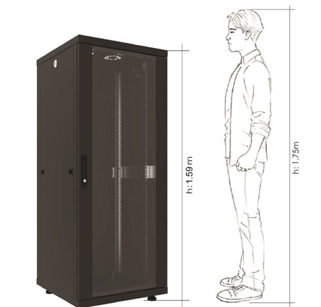 Canovate 19" 32U 600x800x1588 INORAX ECO podni ormar, crni (CSN-U-9-3268F)