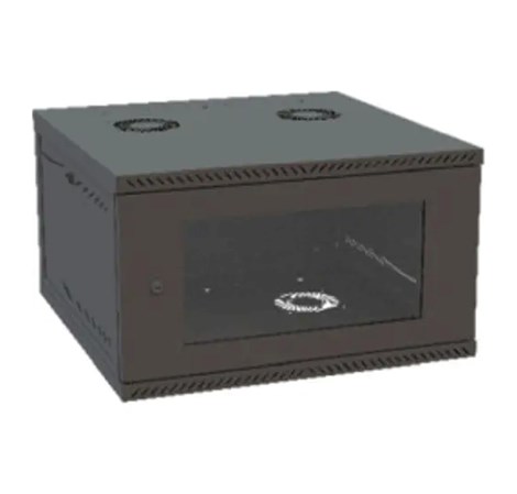 IPCOM 19" 15U 600×600×745mm zidni ormar staklena vrata, crni (2/2)