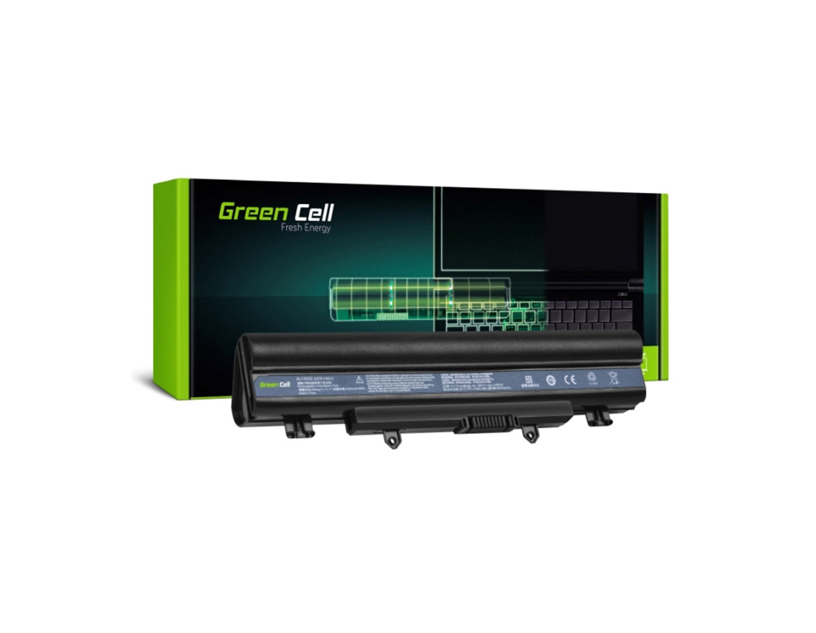 Green Cell (AC44D) baterija 4400 mAh,10.8V (11.1V) AL14A32 za Acer Aspire E15 E5-511 E5-521 E5-551 E5-571 E5-571G E5-571PG E5-572G V3-572 V3-572G