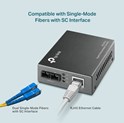 TP-Link Gigabit optički pretvarač 1000M RJ45 u 1000M single-mode SC, Full-duplex, do 20Km