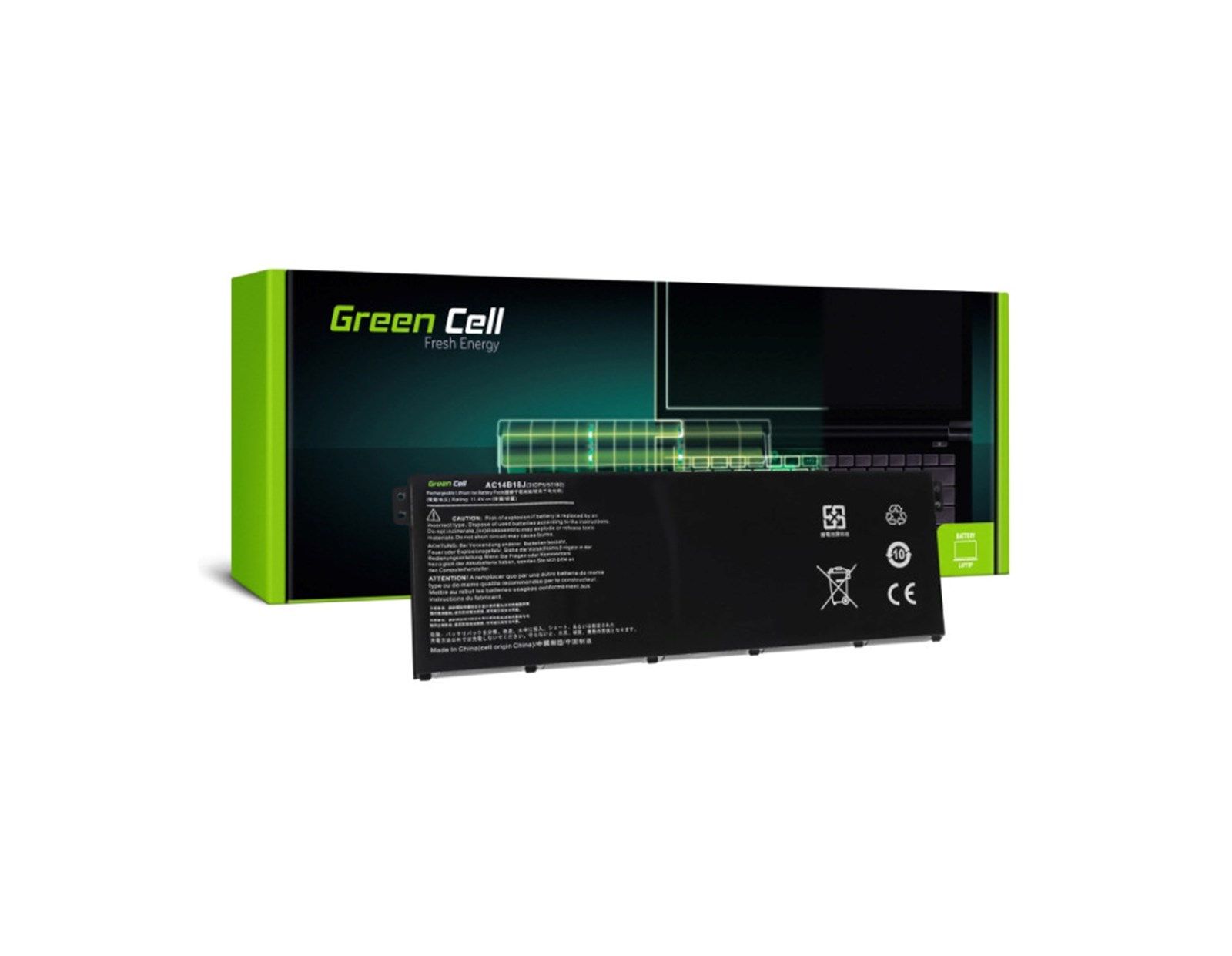 Green Cell (AC52) baterija 2200 mAh,11.4V za Acer Aspire E 11 ES1-111M ES1-131 E 15 ES1-512