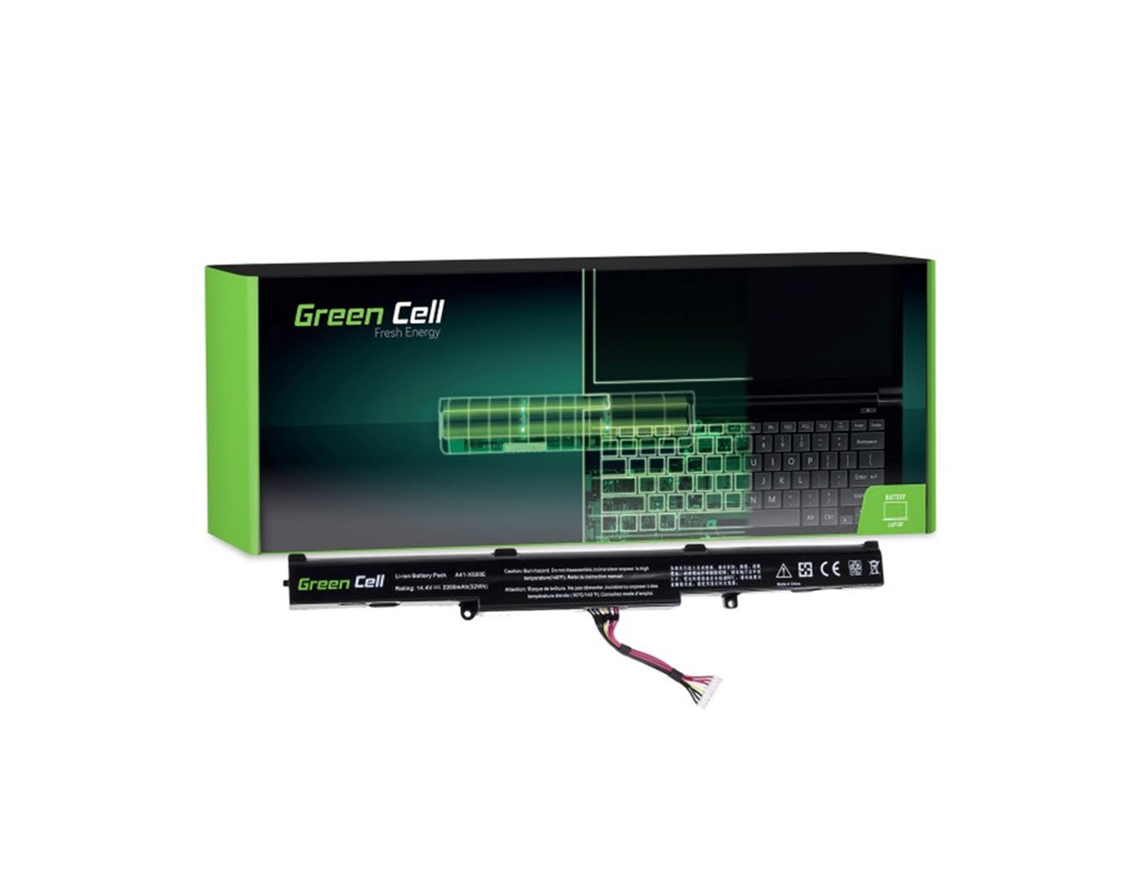 Green Cell (AS77) baterija 2200 mAh,14.4V (15V) A41-X550E za Asus F550 F750 K550 K750 R510 R750 X550 X750