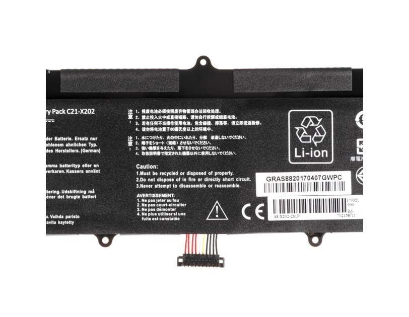 Green Cell (AS88) baterija 5000 mAh, 7.2V (7.4V) C21-X202 za Asus X201E F201E VivoBook F202E Q200E S200E X202E