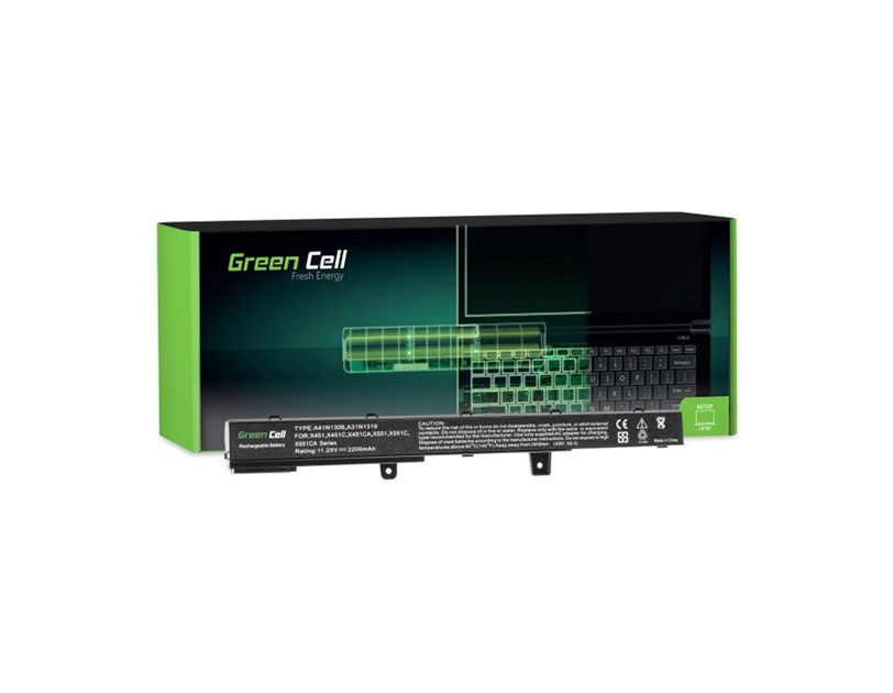 Green Cell (AS90) baterija 2200 mAh,11.25V A31N1319 A41N1308 za Asus X551 X551C X551CA X551M X551MA X551MAV F551 F551C F551M R512C R512CA R553L