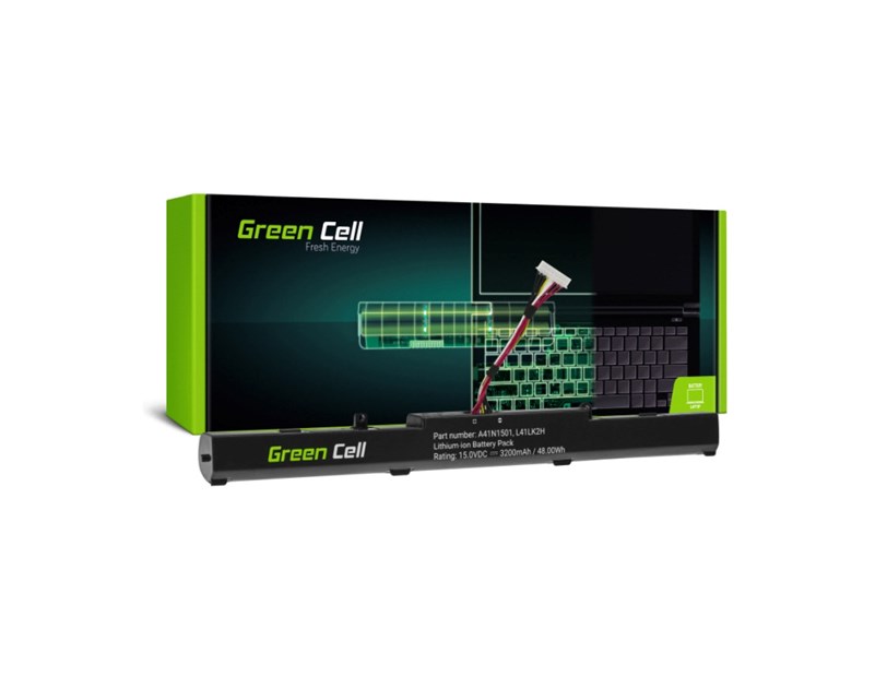 Green Cell (AS138) baterija 15V, 3200 mAh za AsusAsus ROG GL752 GL752V GL752VW, Asus VivoBook Pro N552 N552V N552VW N552VX N752 N752V N752VX