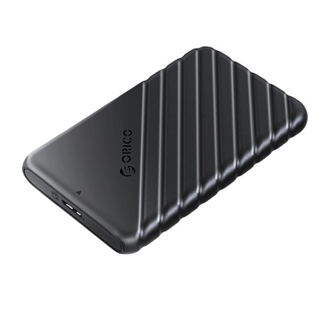 Orico vanjsko kućište 2.5" SATA HDD/SSD, 7 do 9.5mm, tool free, USB3.0 Micro-B, crni (ORICO-25PW1-U3-BK-BP-HW)
