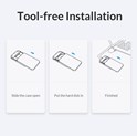Orico vanjsko kućište 2.5" SATA HDD/SSD, 7 do 9.5mm, tool free, USB3.0 Micro-B, crni (ORICO-25PW1-U3-BK-BP-HW)