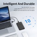 Orico vanjsko kućište 2.5" SATA HDD/SSD, 7 do 9.5mm, tool free, USB3.1 Gen1 Type-C, crni (ORICO-25PW1-C3-BK-BP)