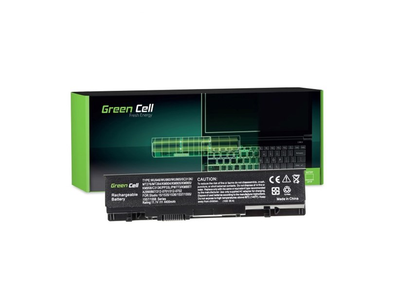 Green Cell (DE07) baterija 4400 mAh,10.8V (11.1V) WU946 za Dell Studio 15 1535 1536 1537 1550 1555 1558