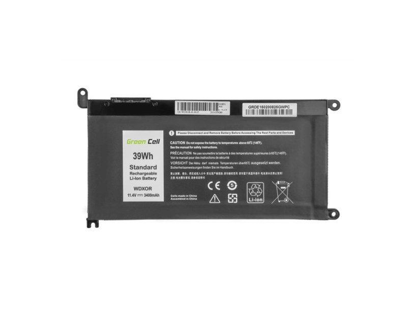 Green Cell (DE150) 3400 mAh,11.4V baterija za Dell Inspiron 13 5368 5378 5379 14 5482 15 5565 5567 5568 5570 5578 5579 7560 7570 17 5770