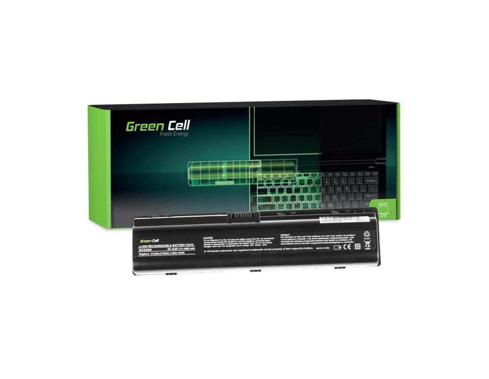 Green Cell (HP05) baterija 4400 mAh,10.8V (11.1V) HSTNN-DB42 HSTNN-LB42 za HP Pavilion DV2000 DV6000 DV6500 DV6700 Compaq Presario 3000