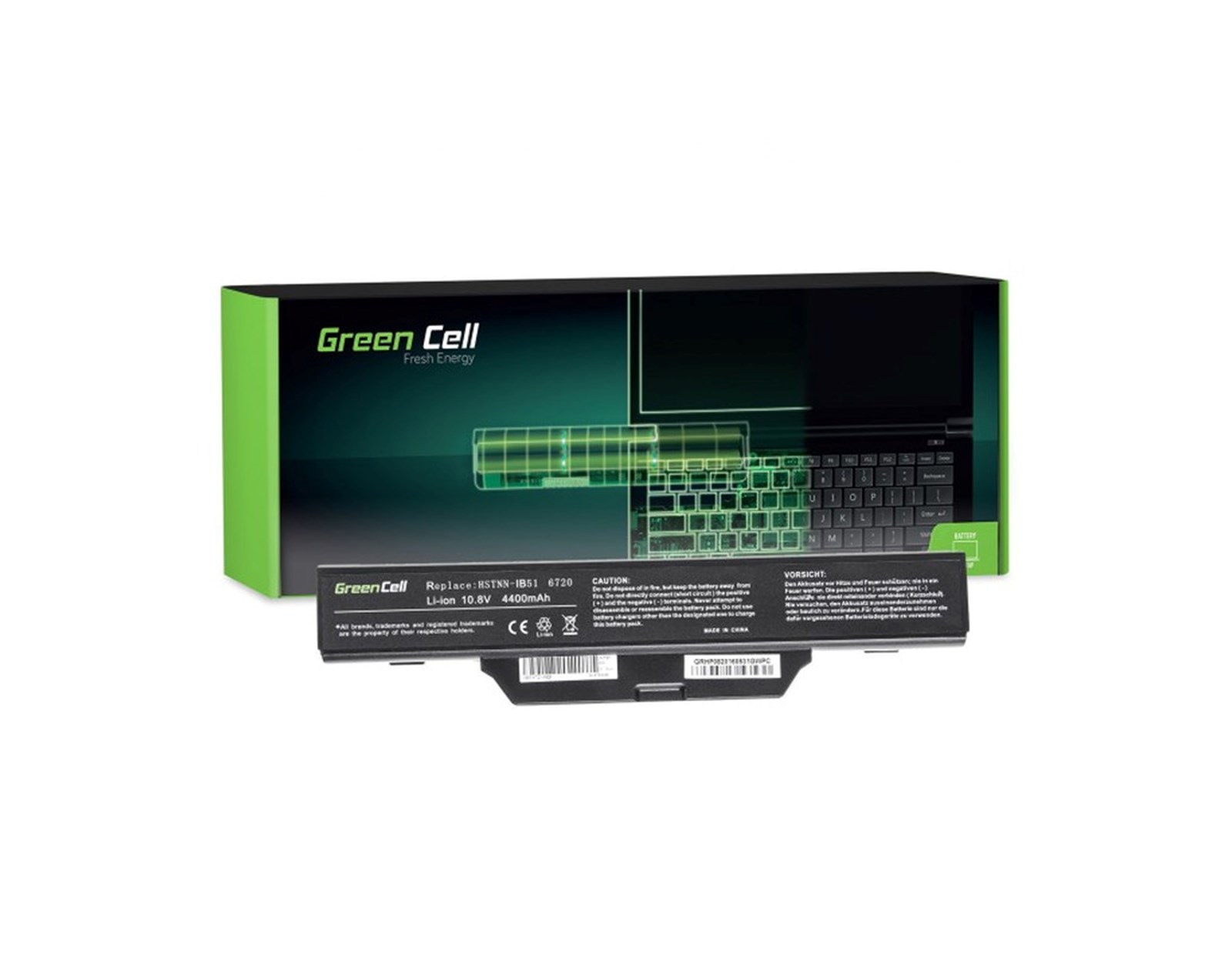 Green Cell (HP08) baterija 4400 mAh,10.8V(11.1V), HSTNN-IB51 za HP 550 610 615 Compaq 550 610 615 6720 6830