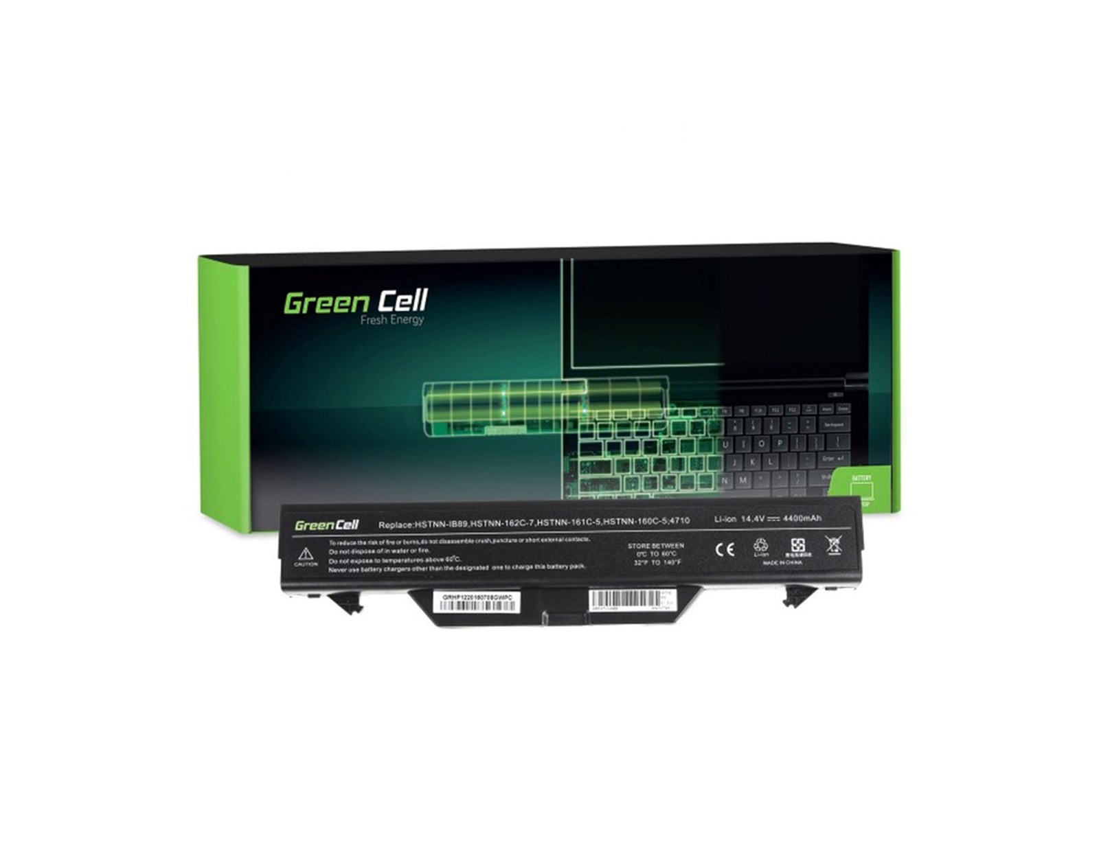 Green Cell (HP12) baterija 4400 mAh,14.4V (14.8V) HSTNN-IB89 HSTNN-IB88 za HP ProBook 4510 4511S 4515 4710 4720