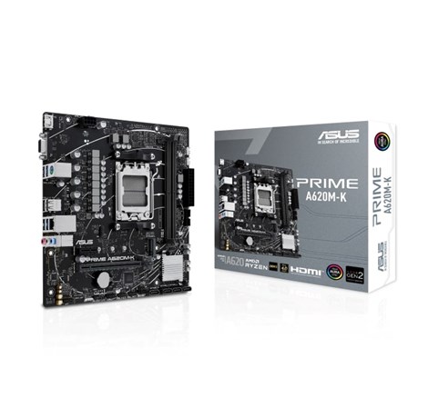 Asus PRIME A620M-K, S. AM5, 2× DDR5-7200MHz (OC), PCIe 4.0,VGA/HDMI mATX