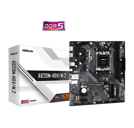 ASRock A620M-HDV/M.2, S.AM5 2x DDR5/6400(OC), PCIe 4.0, HDMI/DP, USB-C, mATX