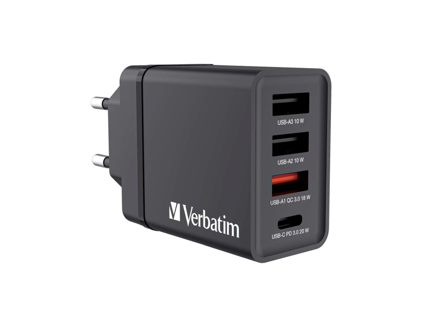 Verbatim zidni punjač 30W, 3×USB-A/1×USB-C