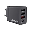 Verbatim zidni punjač 30W, 3×USB-A/1×USB-C