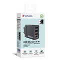 Verbatim zidni punjač 30W, 3×USB-A/1×USB-C