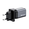 Verbatim GNC-35 GaN zidni punjač 35W, 1×USB-C PD 35W / 1×USB-A QC3.0 