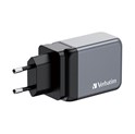 Verbatim GNC-65 GaN zidni punjač 65W, 2×USB-C PD 65W / 1×USB-A QC3.0